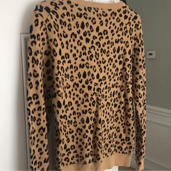 J Crew Leopard Jacquard Pullover Sweater - Picture 6 of 9